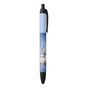 Caneta Preta Pintura De Pássaros Original De Raça Vermelha