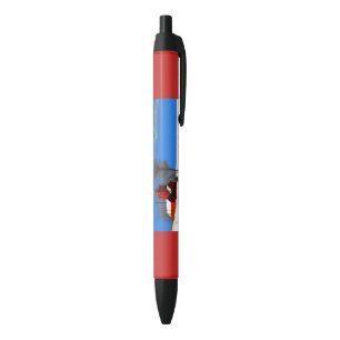 Caneta Preta Pintura do Farol Vermelho Grande - Arte Original
