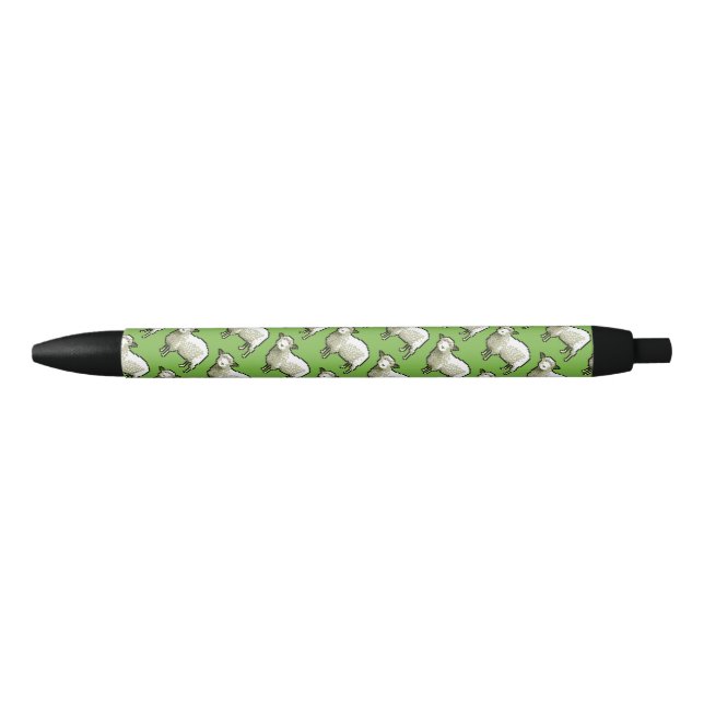 Caneta Preta Pixel Art Flock of Sheep Standard (Frente)