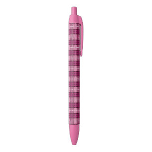 Caneta Preta Pixel Plaid_Magenta-Black