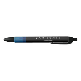 Caneta Preta Pixel Preto e Azul Moderno