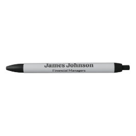 Caneta Preta Placa de Nome de Mesa em Serif Bold Retro Prata Po