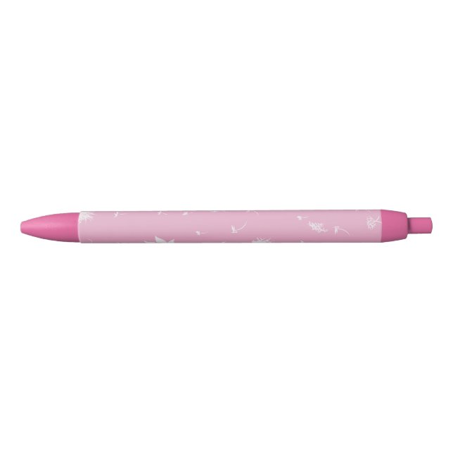 Caneta Preta Plantas rosa e brancas (Frente)