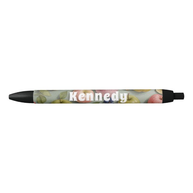 Caneta Preta Pomar Whimsy: Fruta de Pastel (Frente)