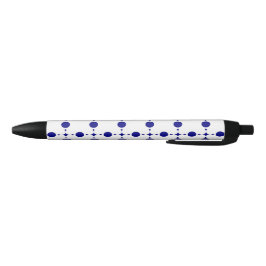 Caneta Preta Pontos Polka Azul Marinho, Padrão de Pontos Polka,