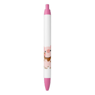 Caneta Preta Porco bonito do chocolate dos desenhos animados
