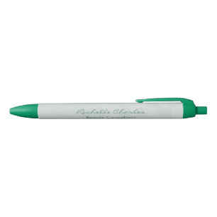 Caneta Preta Presente Promocional de Negócios Verde Elegante Mo