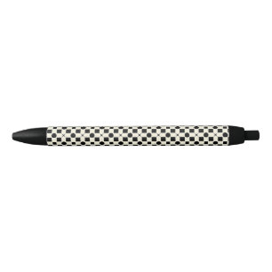 Caneta Preta ⚫⚪ Preto Branco Círculos Geométricos Padrão Minima