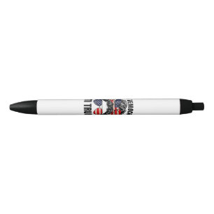 Caneta Preta Pro Democracia - Bandeira Americana Anti-Trump