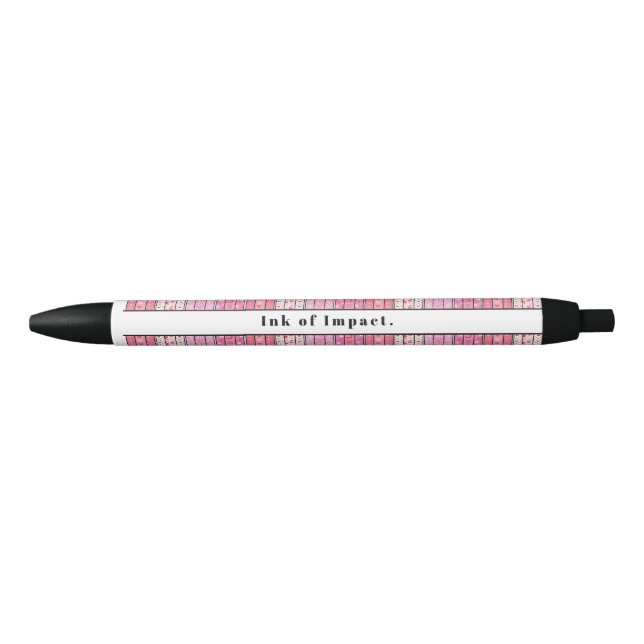 Caneta Preta Professor de Texto Personalizado (Frente)