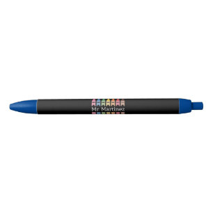 Caneta Preta Professor personalizado Crayon Nome Cute Back Scho