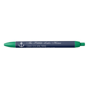 Caneta Preta Promoção de Aluguel de Propriedade Naval Azul BnB