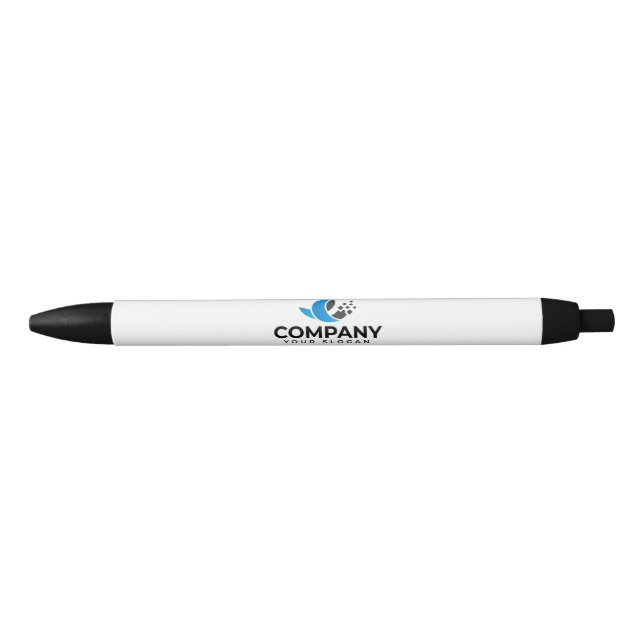 Caneta Preta Promocional da Empresa Personalizada (Frente)