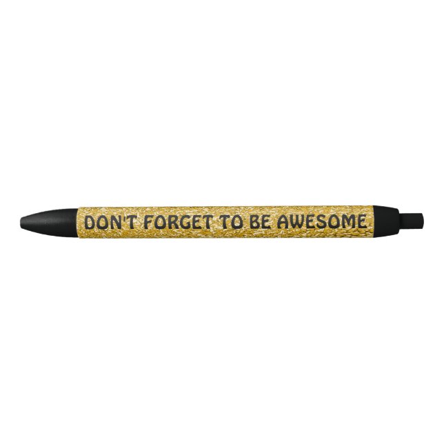 Caneta Preta PURE DOURADO Splatter Patterno + texto/foto (Frente)