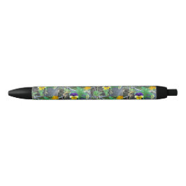 Caneta Preta Púrpura e amarela
