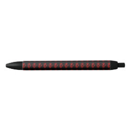 Caneta Preta Red Skeleton Fantasy Art Heavy Metal
