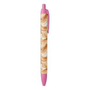 Caneta Preta Redemoinhos de Doce de Caramelo