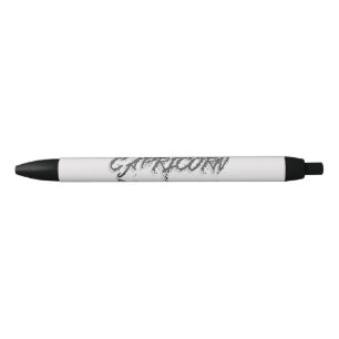 Caneta Preta Reflexão de Capricórnio