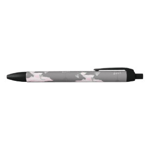 Caneta Preta Rosa e Cinza Couture Bailarina Meninas Caprichoso 
