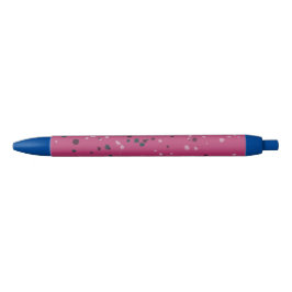 Caneta Preta Rosa Quente Com Confetes