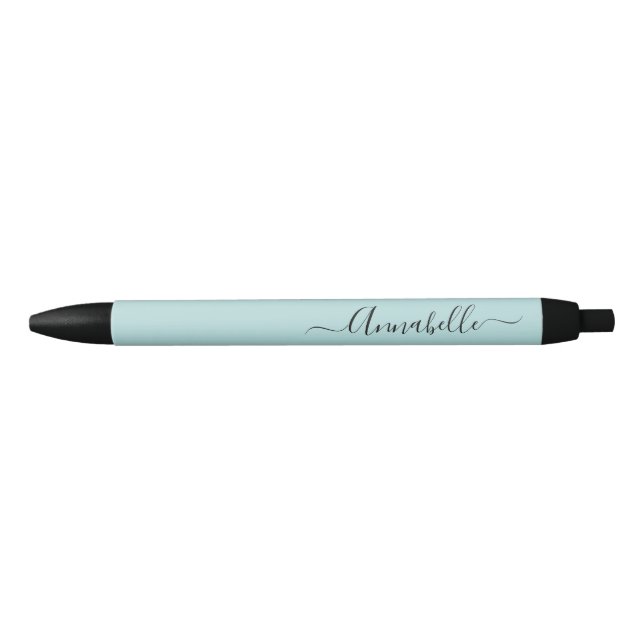 Caneta Preta Roteiro de Nome Personalizado Aqua (Frente)