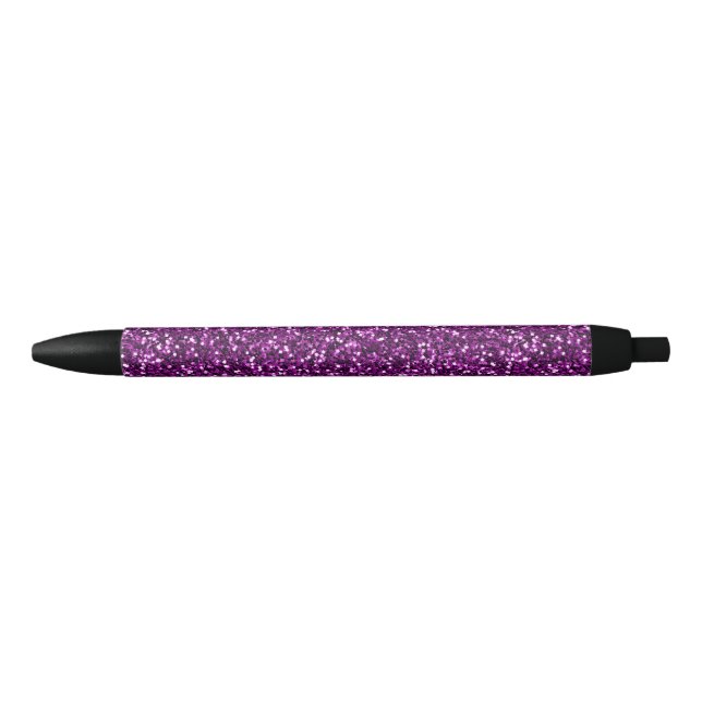 Caneta Preta Roxo Brilho Meia-Noite (Frente)