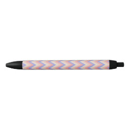 Caneta Preta Roxo Rosa e Amarelo Chevron