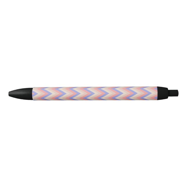 Caneta Preta Roxo Rosa e Amarelo Chevron (Frente)