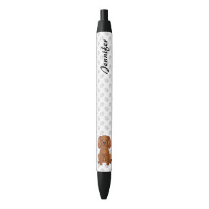 Caneta Preta Ruby Cavalier King Charles Spaniel & Name