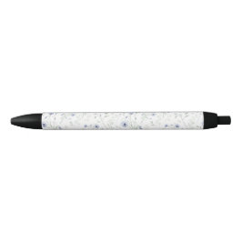 Caneta Preta Sage Blue Watercolor Wildflower