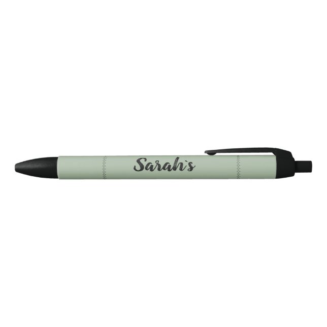 Caneta Preta Sage Verde Personalizado (parte de cima)