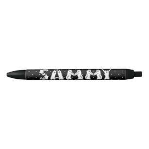 Caneta Preta Sammy Ortografou em Samoyed Dog Letters
