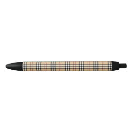 Caneta Preta Scottish Tartan Pattern