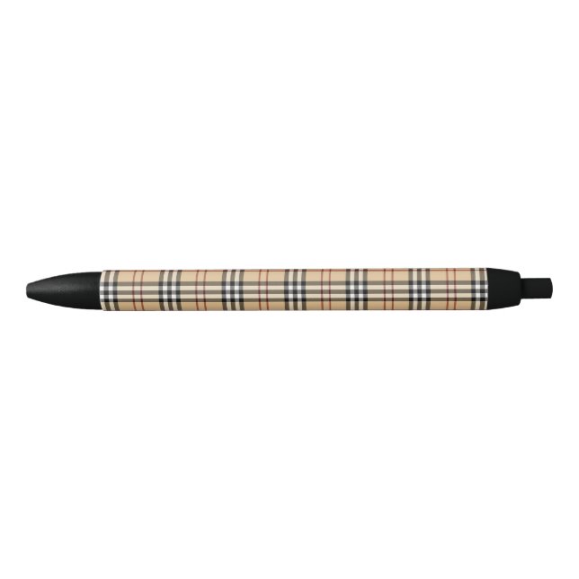 Caneta Preta Scottish Tartan Pattern     (Frente)