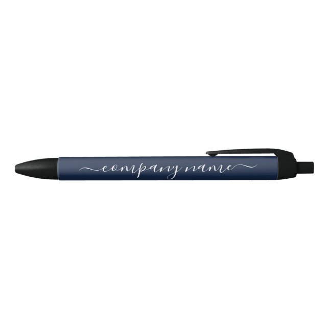Caneta Preta Script Simples - Azul e Branco do Marinho - Empres (parte de cima)