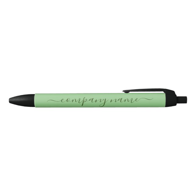 Caneta Preta Script Simples - Verde Mint - Empresa/Evento (parte de cima)