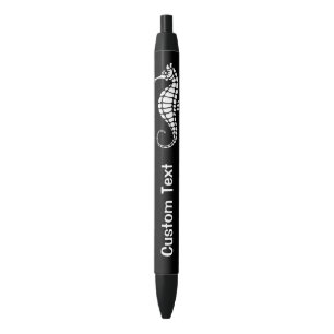 Caneta Preta Seacavalo Branco