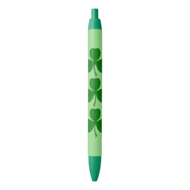 Caneta Preta Shamrock Trio (Frente Vertical)