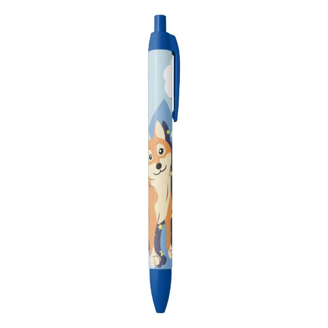 Caneta Preta Shiba Inu (parte de inferior (Vertical))