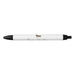 Caneta Preta Silhueta de rena em arte linear da SlipperyJoe min