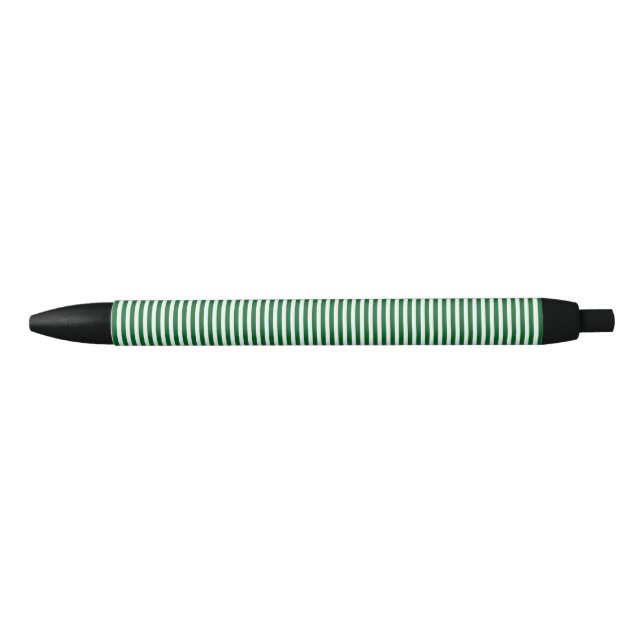Caneta Preta Simples Elegante Listra Verde Fofo (Frente)