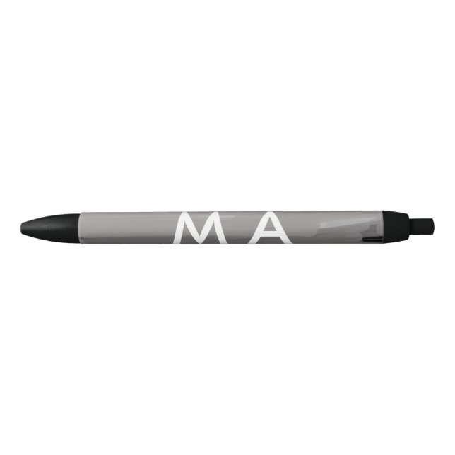Caneta Preta Simples monograma adicione seu nome com letra míni (Frente)