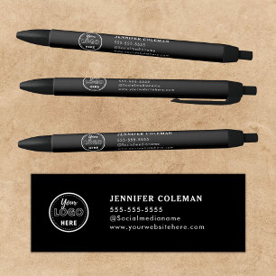 Caneta Preta Site de Logotipo Promocional de Marca Profissional