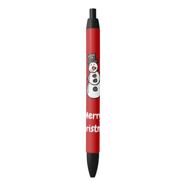 Caneta Preta Snowman (Frente Vertical)