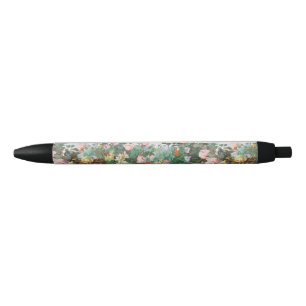Caneta Preta Sonho Maximalista Floral Vintage 