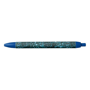 Caneta Preta Sparkles azuis