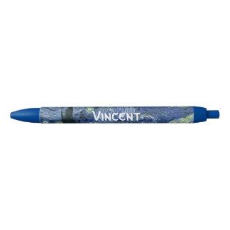 Caneta Preta Starry Night Vincent van Gogh Fine Art Painting