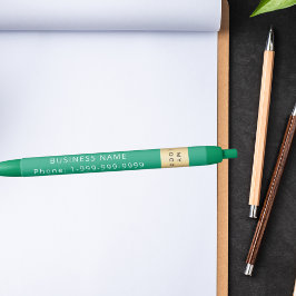 Caneta Preta Telefone do logotipo da empresa de negócios ecológ