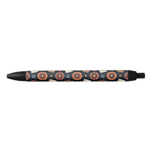 Caneta Preta tema de padrão de cassino em preto