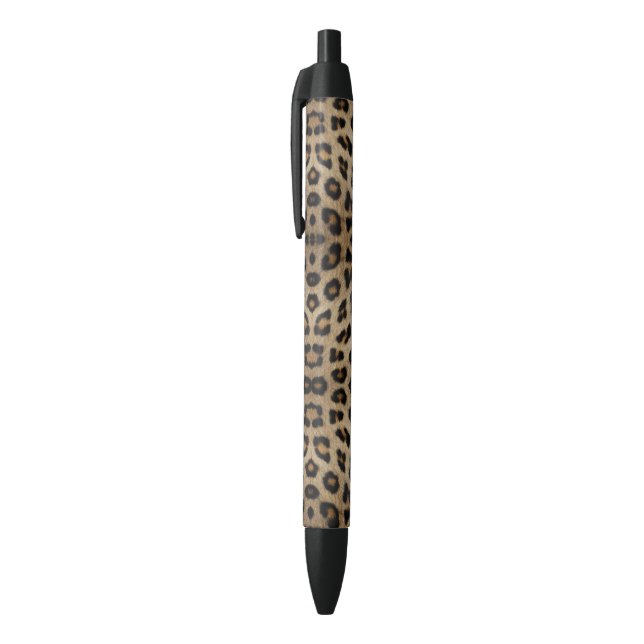 Caneta Preta Tendência na moda ousada de pele-leopardo-leopardo (Topo (Vertical))